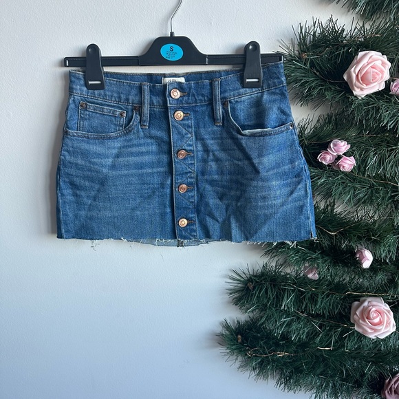 J. Crew Dresses & Skirts - J. Crew Blue Denim Mini Skirt with Button Front